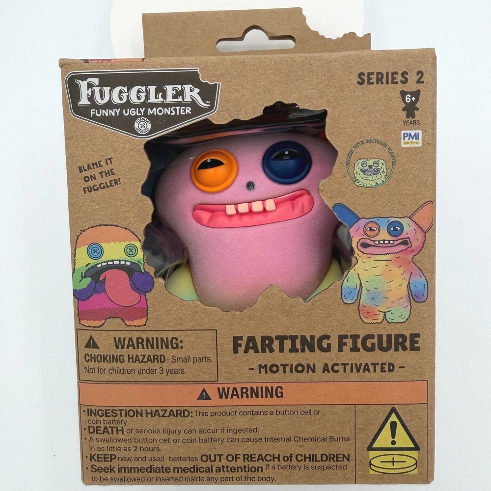 Fuggler Funny Ugly Monster Farting Figure Pink Motion Activated Series 2 FG3200